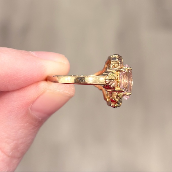 Black Hills Gold Pink Ice Ring: 10K solid yellow gold Size 7.25 - Picture 8 of 12